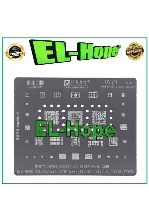 STENCIL REBALLING CPU MOTHERBOARD AMAOE OV3 FOR OPPO A3 A1 A73 A79 A83 R11 R15