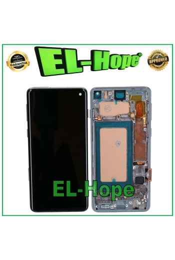 TFT FRAME LCD DISPLAY FOR SAMSUNG GALAXY S10 SM-G973F TOUCH SCREEN WHITE GLASS