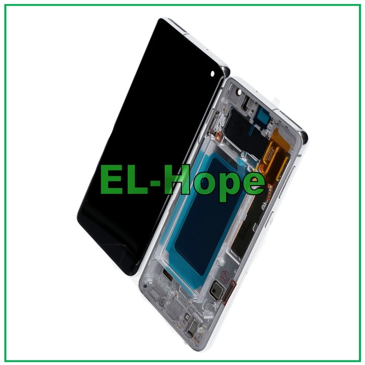 TFT FRAME LCD DISPLAY FOR SAMSUNG GALAXY S10 SM-G973F TOUCH SCREEN WHITE GLASS