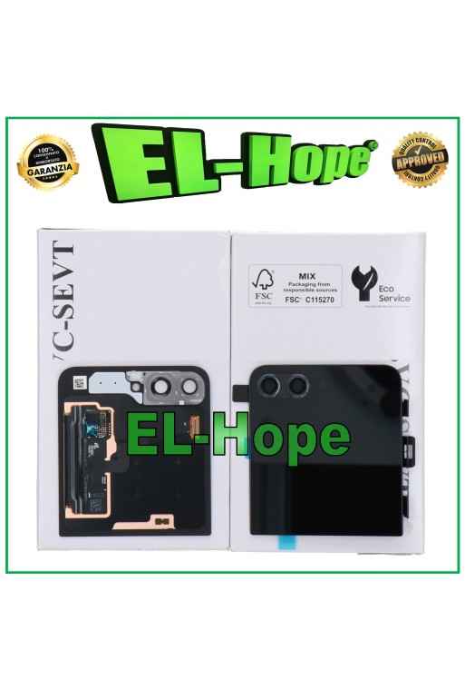 ORIGINAL SAMSUNG GALAXY Z FLIP 5 SM-F731B BLACK UPPER LCD REAR GLASS
