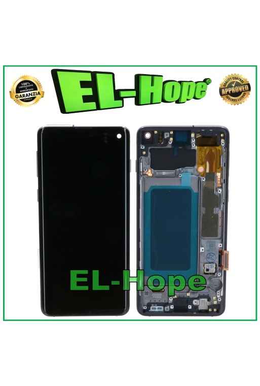 OLED LCD DISPLAY + FRAME FOR SAMSUNG GALAXY S10 SM-G973F TOUCH SCREEN BLACK GLASS
