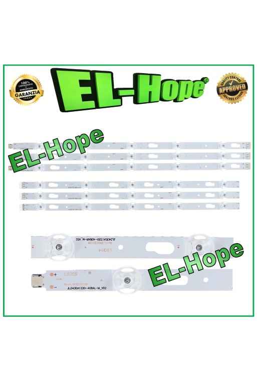 KIT 6 BARS 5 LEDs FOR 43 SAMSUNG TV JLD430A1330-408AR-M_V02 LB354 LB355
