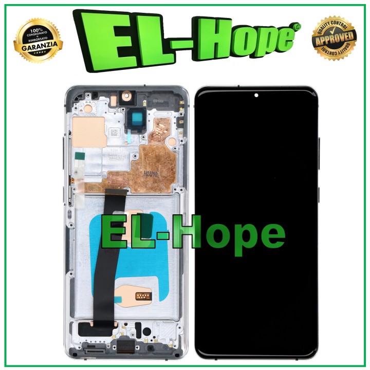 TFT FRAME DISPLAY + TOUCH SCREEN FOR SAMSUNG GALAXY S20 ULTRA SM-G988 WHITE
