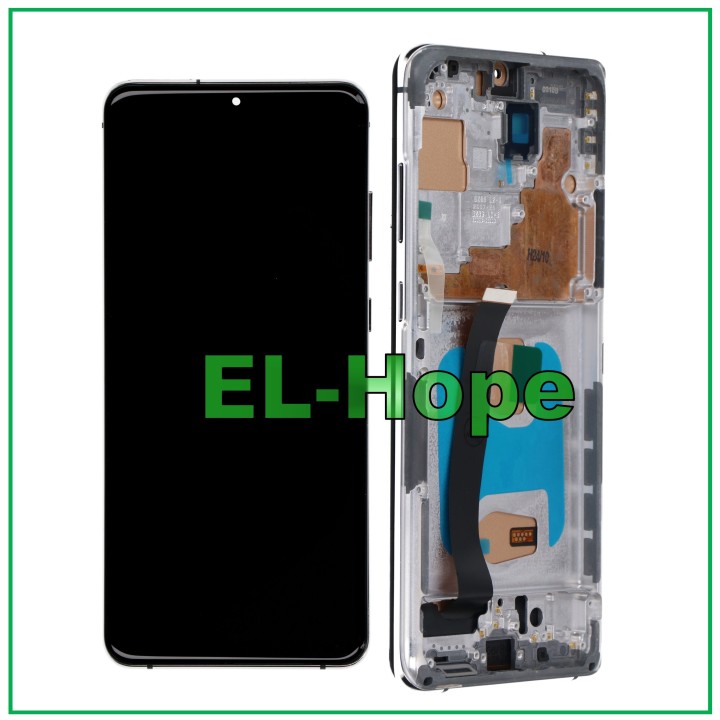 TFT FRAME DISPLAY + TOUCH SCREEN FOR SAMSUNG GALAXY S20 ULTRA SM-G988 WHITE