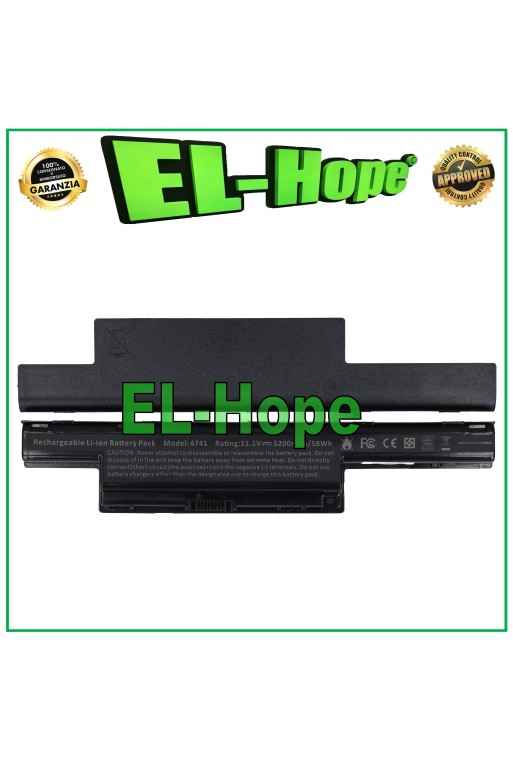 BATTERY FOR ACER 4741 NOTEBOOK PC AS10D3E 5200 mAh 11.1V BLACK EQUAL TO ORIGINAL