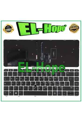 ITALIAN KEYBOARD FOR HP ELITEBOOK 745 840 G3 G4 NOTEBOOK SILVER BACKLIT