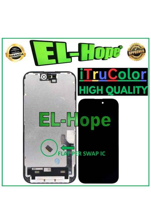 INCELL iTruColor LCD DISPLAY FOR APPLE IPHONE 15 TOUCH SCREEN BLACK GLASS