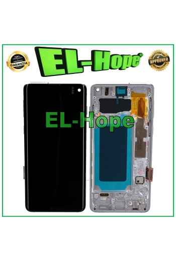 OLED FRAME LCD DISPLAY FOR SAMSUNG GALAXY S10 SM-G973F TOUCH SCREEN WHITE GLASS