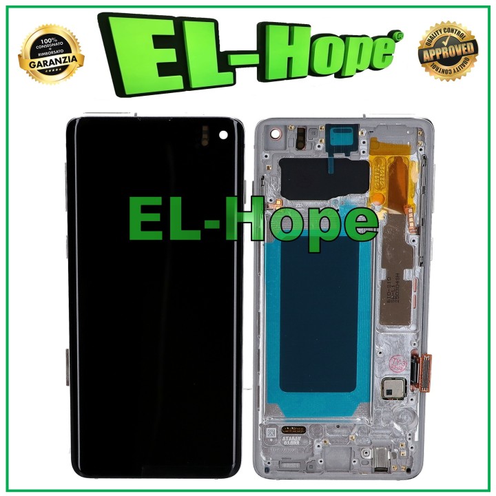OLED FRAME LCD DISPLAY FOR SAMSUNG GALAXY S10 SM-G973F TOUCH SCREEN WHITE GLASS