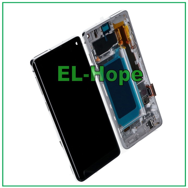 OLED FRAME LCD DISPLAY FOR SAMSUNG GALAXY S10 SM-G973F TOUCH SCREEN WHITE GLASS
