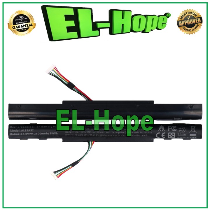 ACER AL15A32 2600 mAh 14.8V 38 Wh BLACK NOTEBOOK PC BATTERY EQUAL TO ORIGINAL