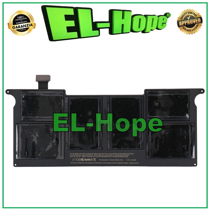 REPLACEMENT BATTERY A1375 FOR APPLE MACBOOK AIR 11  A1370 5150 mAh 7.4V 36Wh
