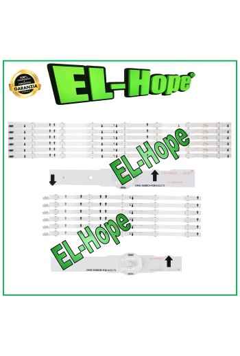 KIT 12 LED STRIP BARS FOR 55 TV SAMSUNG D4GE-550DCA-R3/B 2014SVS55 UE55H SERIES