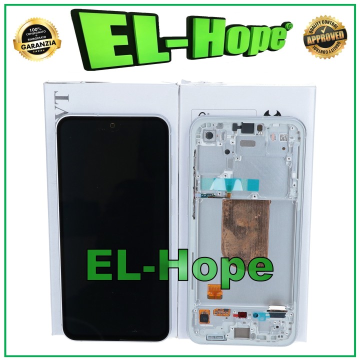 ORIGINAL FRAME DISPLAY SAMSUNG S23 FE 5G SM-S711 TOUCH CREAM WHITE GH82-32854B