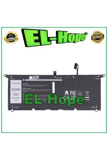 BATTERY FOR PC NOTEBOOK DELL DXGH8 6300 mAh 7.6 V 52Wh BLACK EQUAL TO ORIGINAL