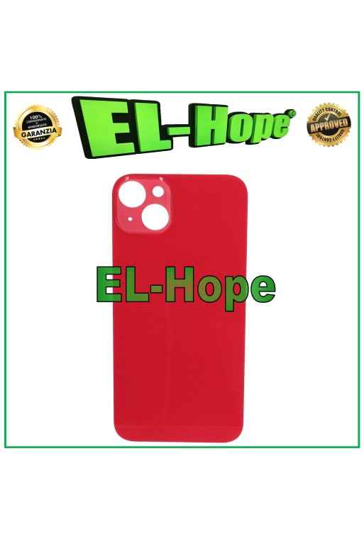 GLASS CASE BACK BODY BATTERY COVER FOR IPHONE 14 PLUS BIG HOLE RED