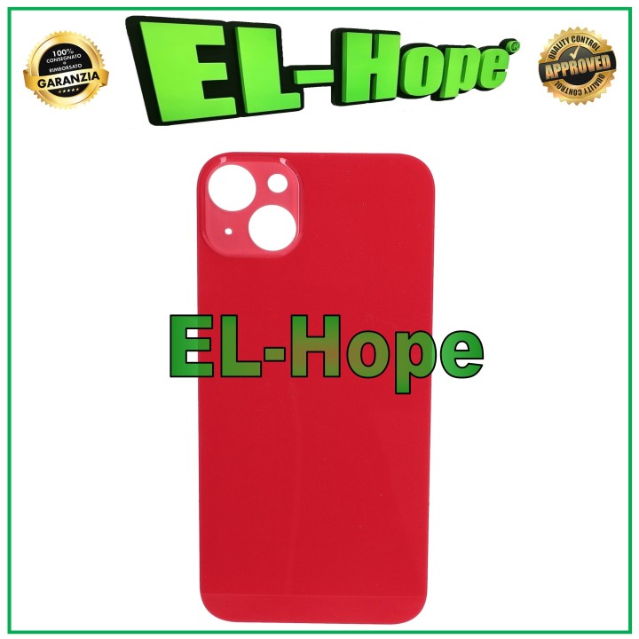 GLASS CASE BACK BODY BATTERY COVER FOR IPHONE 14 PLUS BIG HOLE RED