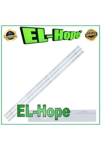 KIT OF 3 6 LED STRIP BARS FOR 39 UNITED TV LB-C39X15-E7-A-G01-XRD1 AGS4911 L715mm