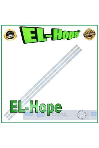 KIT 3 BARS 8 LEDs FOR 40 TV TCL TOT-40F3800-3X8-3030C V1 YHF-4C-LB4008-YH3