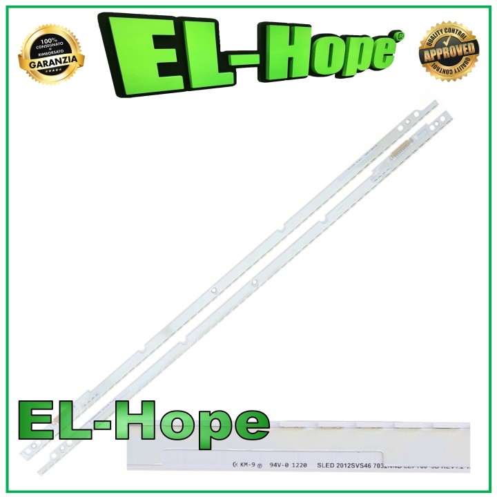 KIT OF 2 60 LED STRIP BARS FOR 46  SAMSUNG TV 2012SVS46-7032NNB 10PIN LEFT / RIGHT