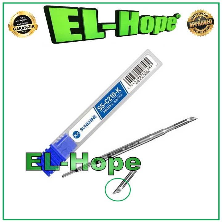 SUNSHINE SS-C210-K C210-SK 0.3mm FLAT TIP CARTRIDGE FOR SOLDERING IRON T210