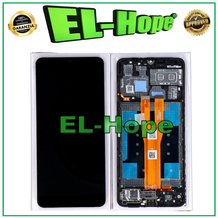 ORIGINAL DISPLAY SERVICE SAMSUNG A06 SM-A065 TOUCH SCREEN FRAME BLACK GH81-26440