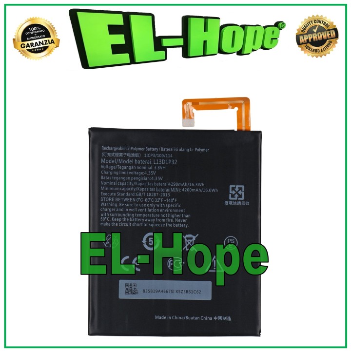 BATTERY L13D1P32 FOR LENOVO TAB A8-50 A5500 4290 mAh EQUAL TO ORIGINAL