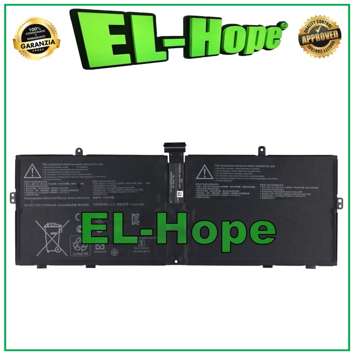 BATTERY 916TA135H FOR MICROSOFT SURFACE LAPTOP GO 1943 5235mAh EQUAL TO ORIGINAL