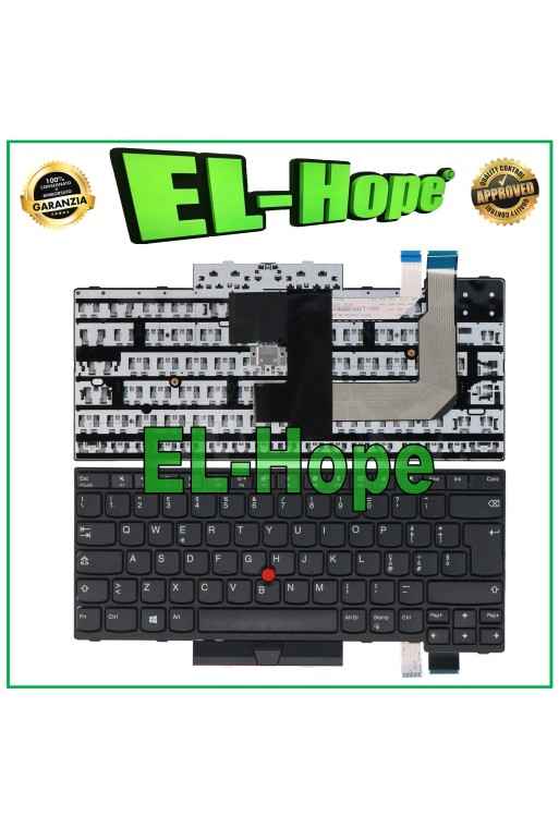 ITALIAN KEYBOARD FOR LENOVO THINKPAD T470 T480 A475 NOTEBOOK + BLACK TRACKPAD