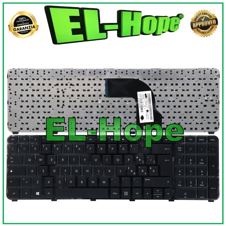 ITALIAN KEYBOARD FOR HP PAVILION ENVY DV7-7004SL 7080EL 7099EL BLACK NOTEBOOK