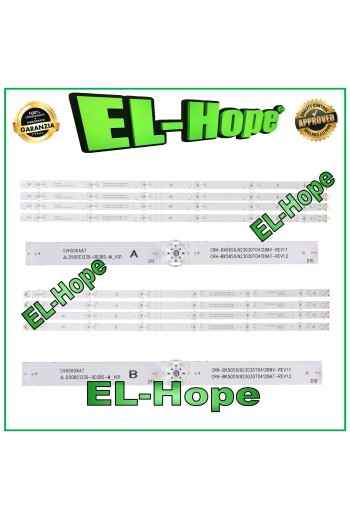 KIT 8 BARS 6 LEDs FOR TV 50 HISENSE CRH-BK50S1U923030T04128AT SH50D12-ZC46AG-04