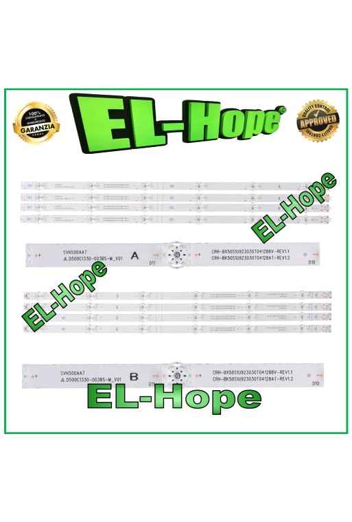 KIT 8 BARS 6 LEDs FOR TV 50 HISENSE CRH-BK50S1U923030T04128AT SH50D12-ZC46AG-04