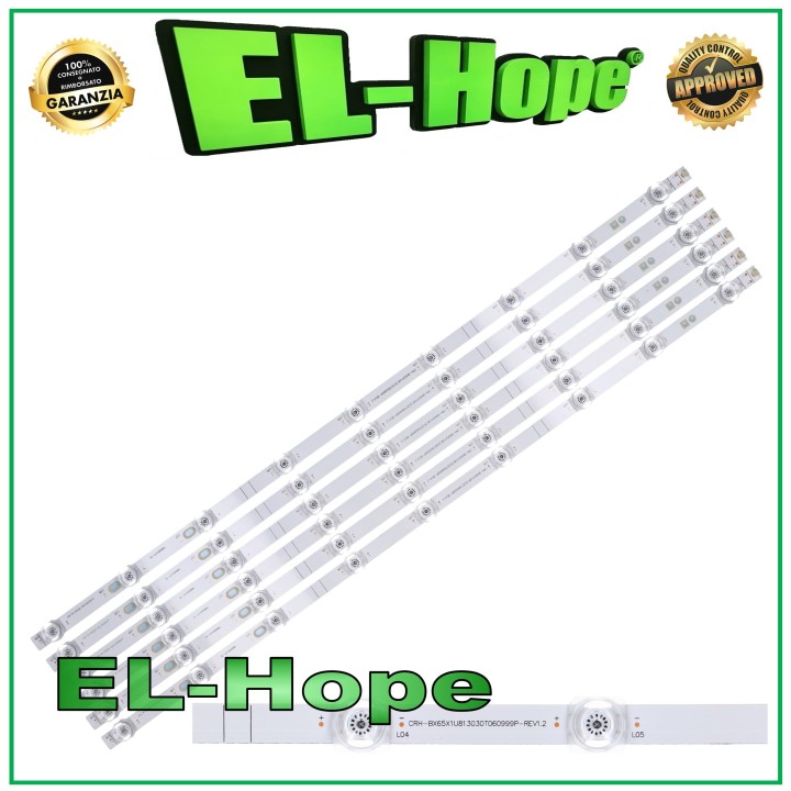 KIT 6 BARS 9 LEDs FOR HISENSE 65  TV CRH-BX65X1U813030T060999P HD650X1U71-T0