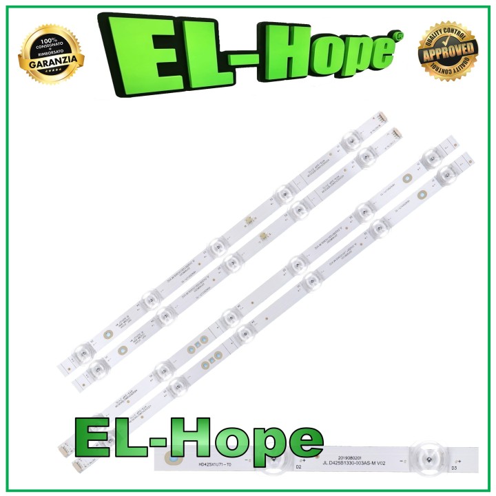 KIT OF 2 BARS 11 LED FOR 42  TV HISENSE HD425X1U71 JL.D425B1330-003AS-M-V02 3 PIN