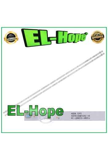 KIT OF 2 BARS 10 LEDs FOR TCL 40 TV 40HR330M10A0 V4 4C-LB4010-HR01J 3 PIN