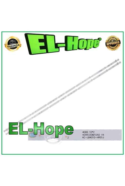 KIT OF 2 BARS 10 LEDs FOR TCL 40 TV 40HR330M10A0 V4 4C-LB4010-HR01J 3 PIN