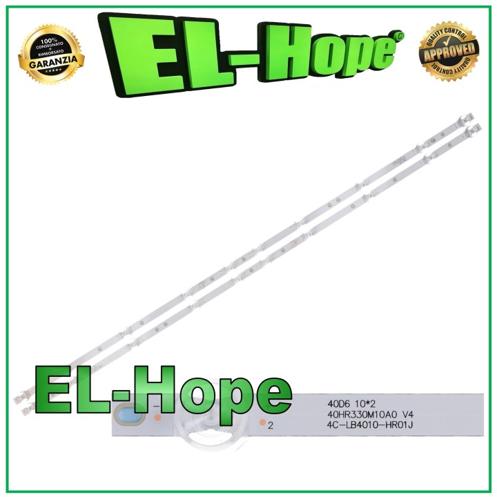 KIT OF 2 BARS 10 LEDs FOR TCL 40  TV 40HR330M10A0 V4 4C-LB4010-HR01J 3 PIN