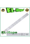 KIT OF 4 8 LED STRIP BARS FOR 43  TV HISENSE JLD42581330-003AS-M L780mm 3 PIN