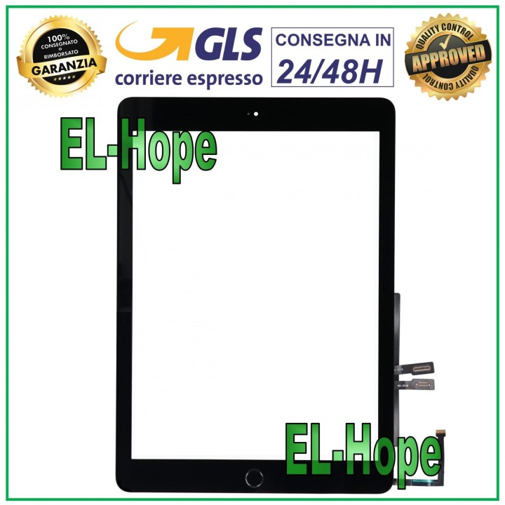 TOUCH SCREEN FOR APPLE IPAD 6 6TH GEN. 9.7 2018 A1893 A1954 BLACK GLASS HOME BUTTON