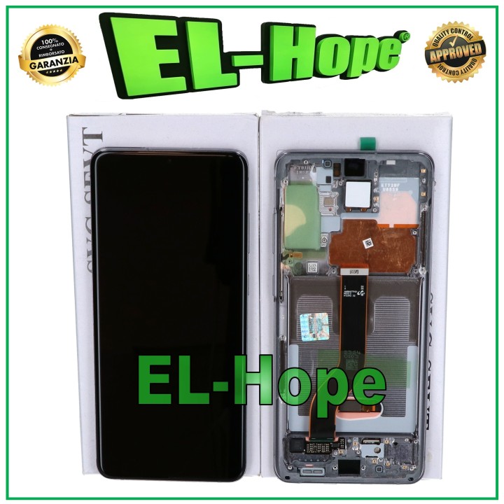 ORIGINAL FRAME DISPLAY SAMSUNG S20+ PLUS SM-G985 G986 5G TOUCH GRAY GH82-22134E