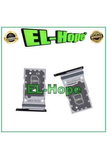 Dual Nano SIM Card Slot for Samsung Galaxy S22 Ultra SM-S908 Black