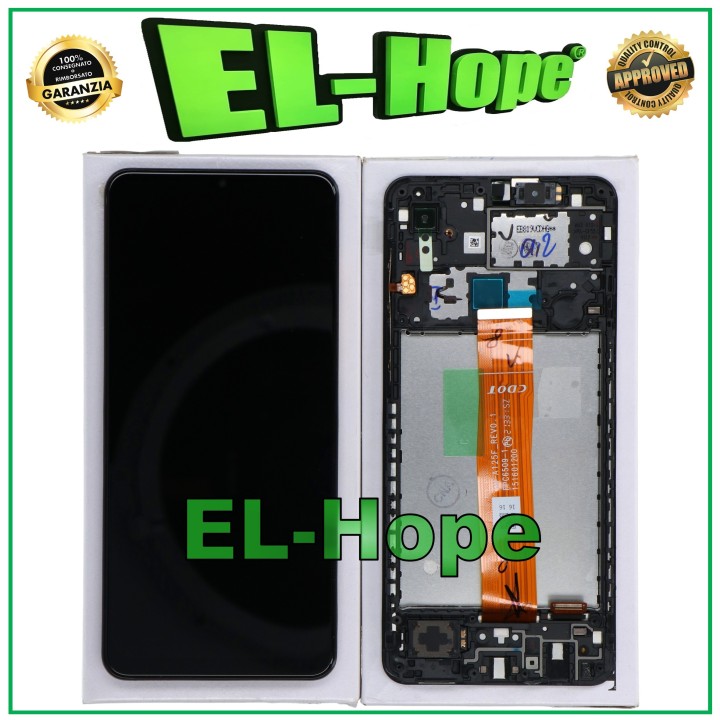 ORIGINAL DISPLAY FRAME SAMSUNG A02 SM-A022 TOUCH SCREEN GLASS BLACK GH82-25249A