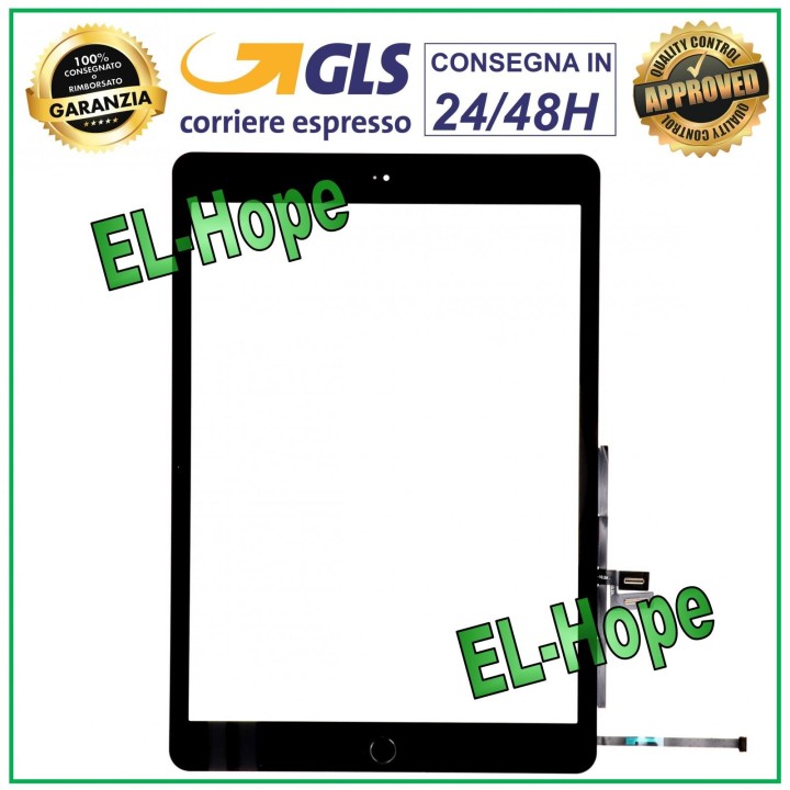 TOUCH SCREEN FOR APPLE IPAD 2019 7th GEN. A2197 A2198 A2200 BLACK GLASS