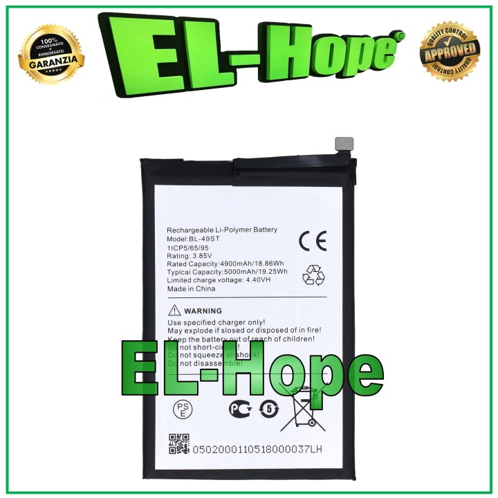BL-49ST BATTERY FOR TECNO SPARK 10 / 10 PRO 5000mAh EQUAL TO ORIGINAL