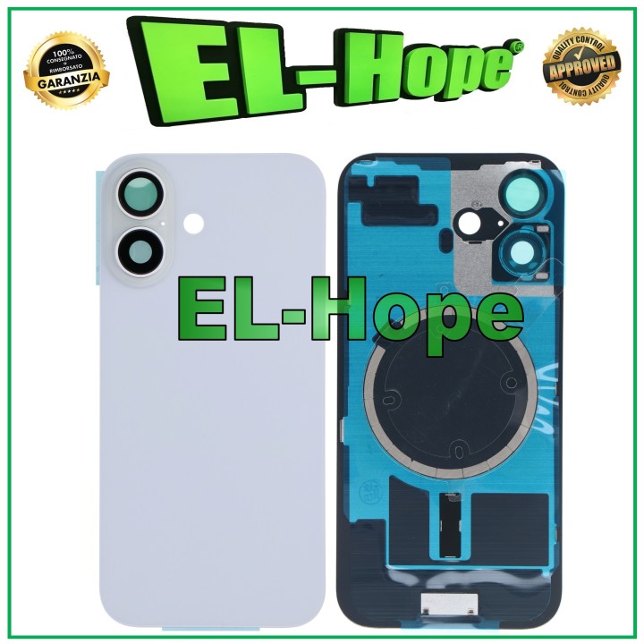 GLASS CASE BACK COVER + MAGSAFE FOR APPLE IPHONE 16 WHITE