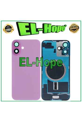 GLASS CASE BACK COVER + MAGSAFE FOR IPHONE 16 PLUS PINK