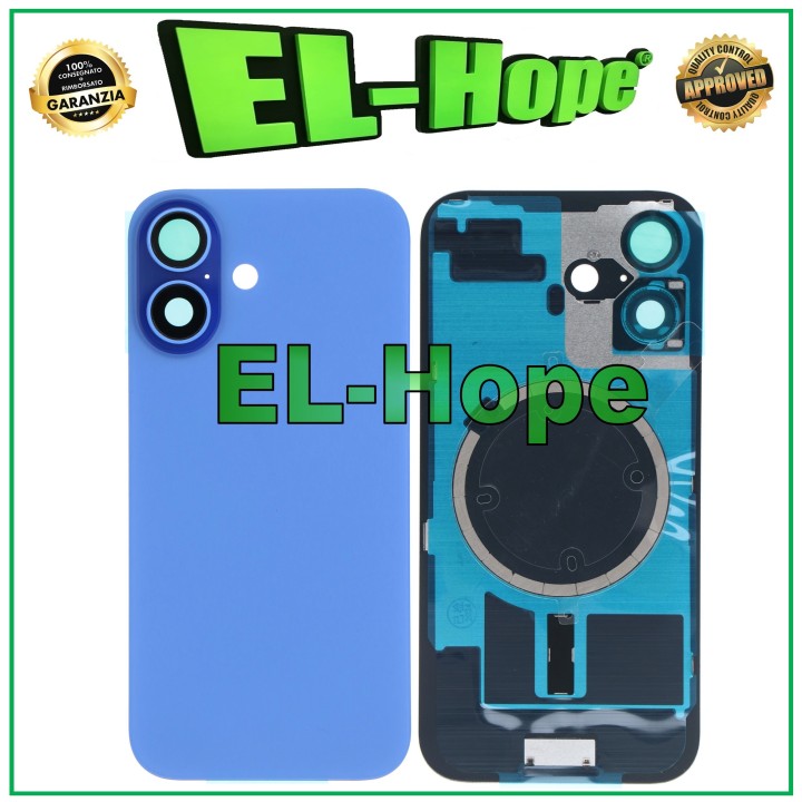 GLASS CASE BACK COVER + MAGSAFE FOR APPLE IPHONE 16 OLTREMARE