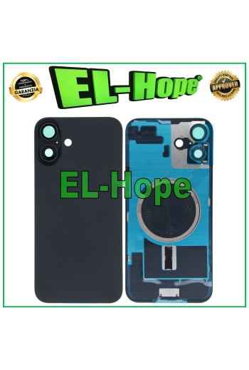 GLASS CASE BACK COVER + MAGSAFE FOR IPHONE 16 PLUS BLACK