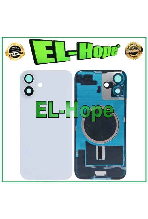 GLASS CASE BACK COVER + MAGSAFE FOR IPHONE 16 PLUS WHITE