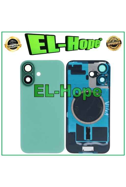 GLASS CASE BACK COVER MAGSAFE FOR APPLE IPHONE 16 AQUA GREEN